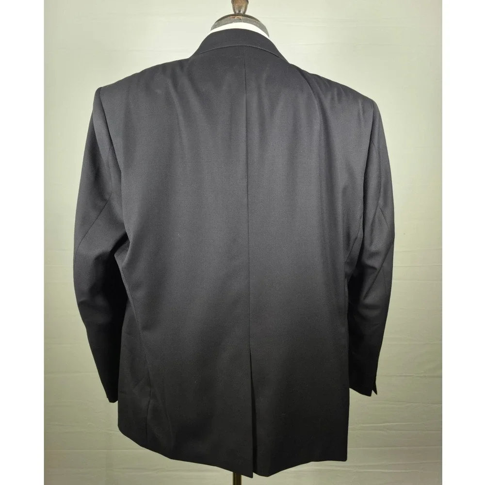 Michael Kors Men Sport Coat Kaplan Black 46 Wool Blend Quiet Luxury Polished NWT